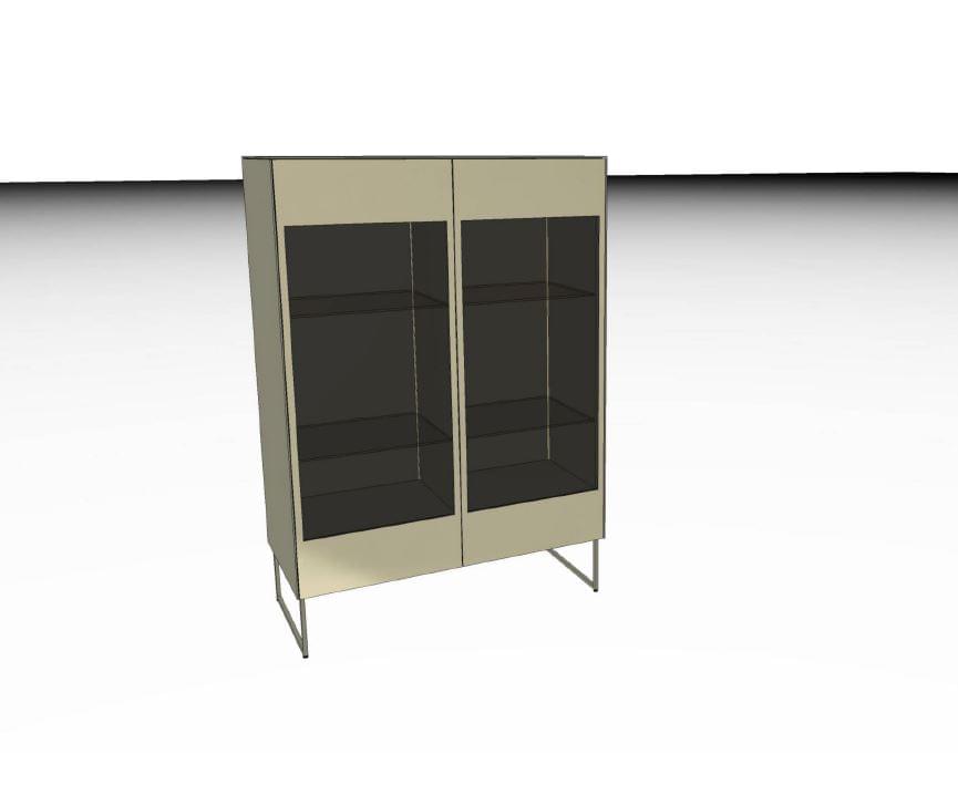 SI-Vitrine Highboard-CHA (102,6x125x48)