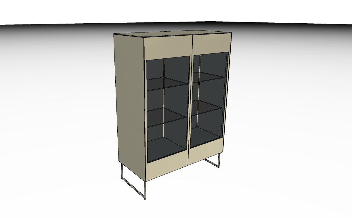 SI-Vitrine Highboard-CHA (102,6x125x48)