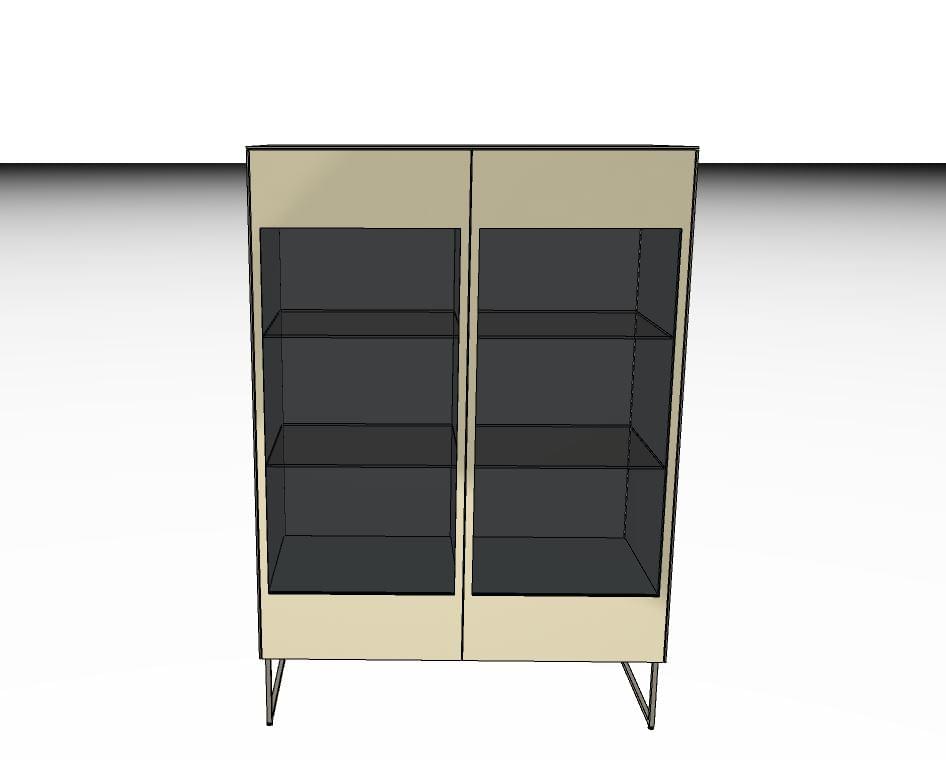 SI-Vitrine Highboard-CHA (102,6x125x48)