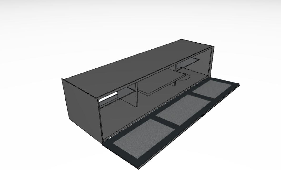 JSA1644-GN-SAT Lowboard für Soundbar Integration