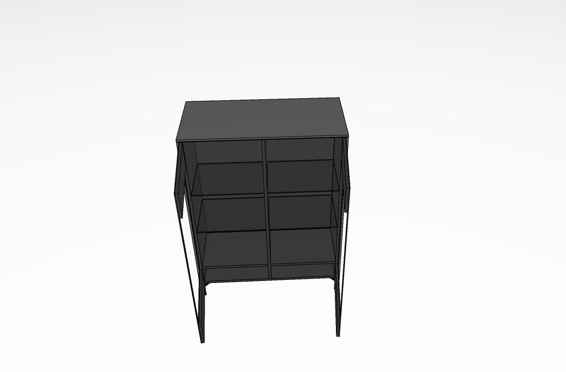 SI-Vitrine Highboard-GN (102,6x125x48)