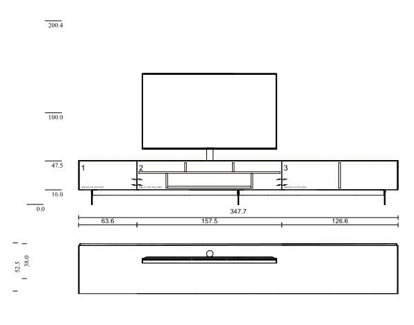 AM 348x31,5x52,5 inkl. BRP1 Lautsprecher + LED