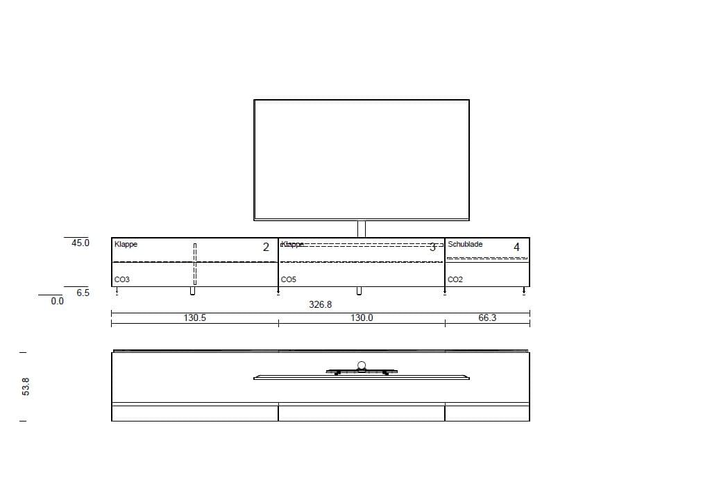 CO Lowboard 326x45x54cm