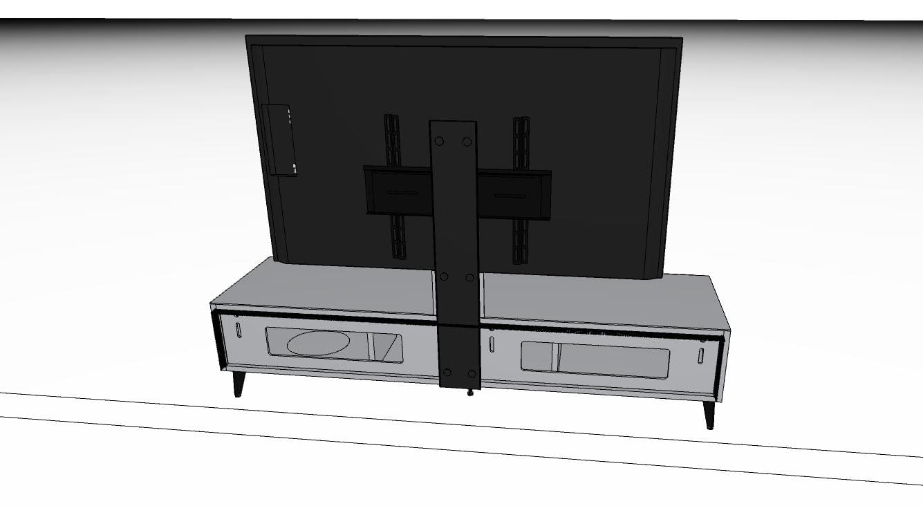 JSB1324-GR-GRF Lowboard zur Soundbar Integration