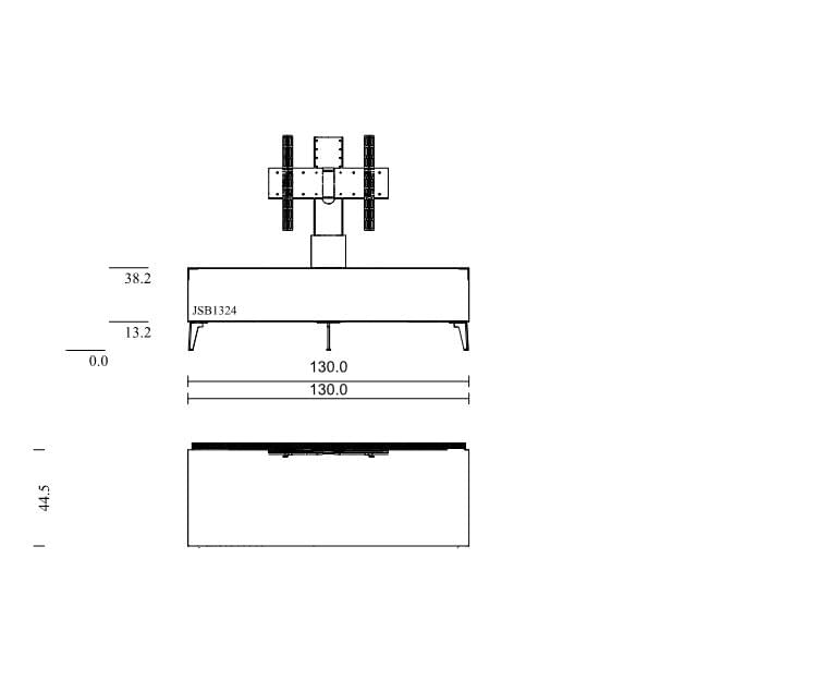 JSB1324-GR-GRF Lowboard zur Soundbar Integration