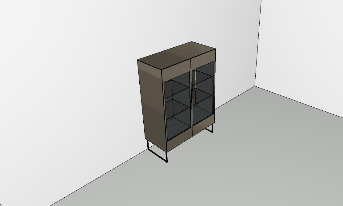 SI-Vitrine Highboard (102,6x125x48)