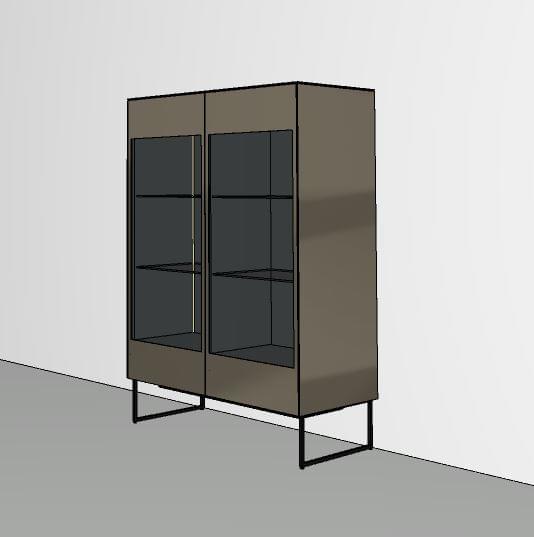 SI-Vitrine Highboard (102,6x125x48)