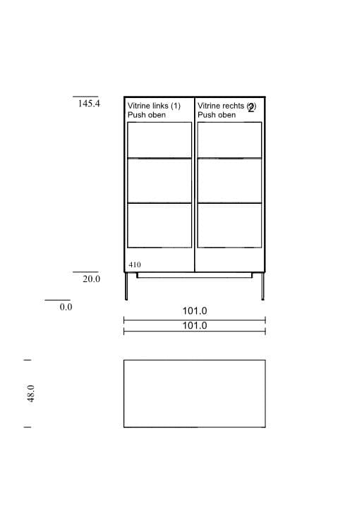 SI-Vitrine Highboard (102,6x125x48)